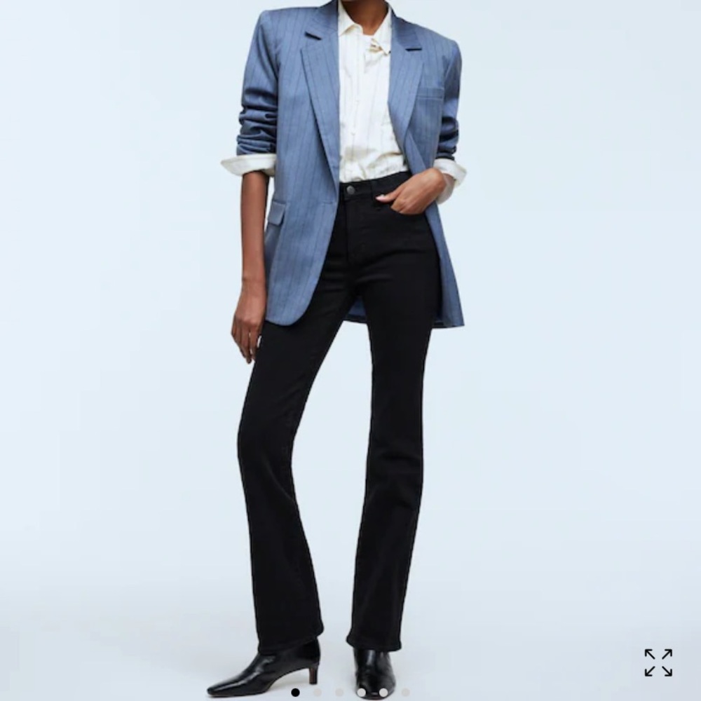 Women’s Madewell Black Kick Out Full-Length Jeans
